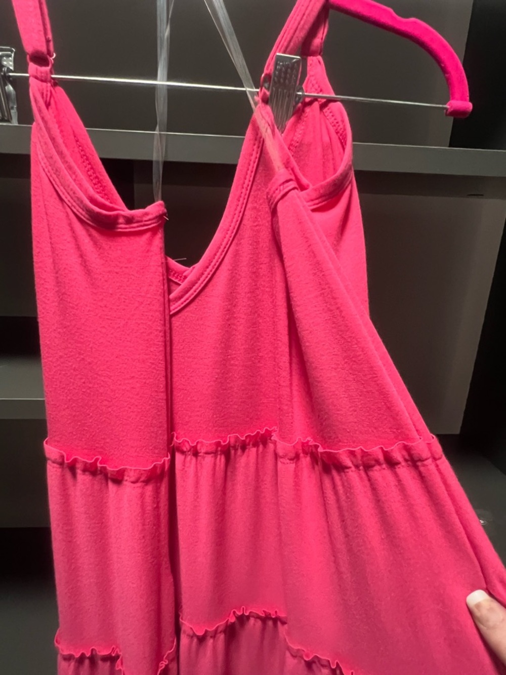 🛍️💃🏼 Sleeveless Tiered Maxi Dress in Hot Pink - Picture 7 of 10